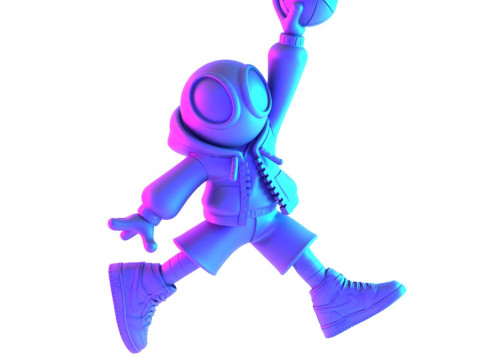 3D Printing Spiderman Air 1 Chibi toy Modelo 3D