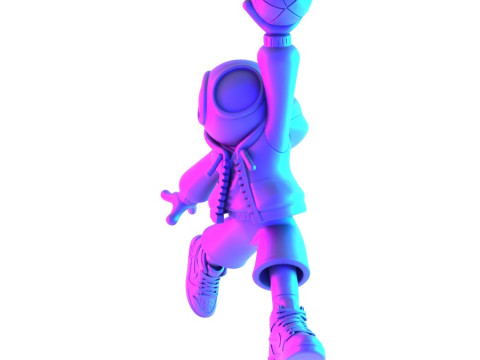 3D Printing Spiderman Air 1 Chibi toy Modelo 3D