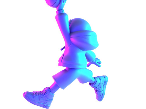 3D Printing Spiderman Air 1 Chibi toy Modelo 3D