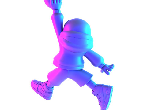 3D Printing Spiderman Air 1 Chibi toy Modelo 3D