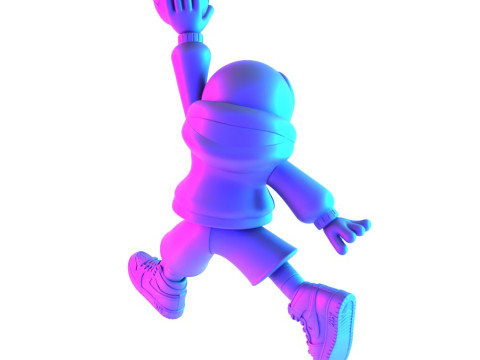 3D Printing Spiderman Air 1 Chibi toy Modelo 3D