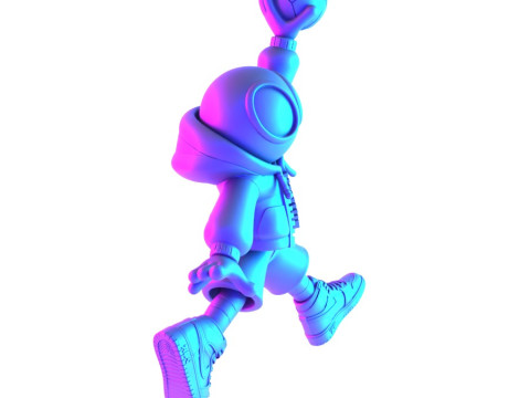 3D Printing Spiderman Air 1 Chibi toy Modelo 3D