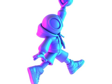 3D Printing Spiderman Air 1 Chibi toy Modelo 3D