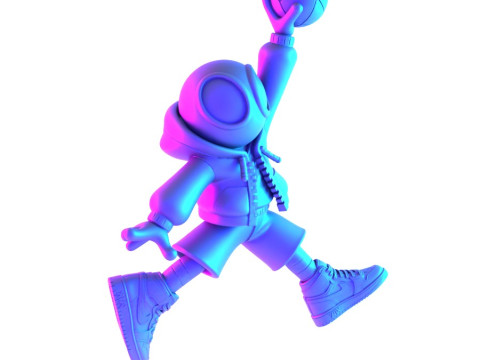 3D Printing Spiderman Air 1 Chibi toy Modelo 3D