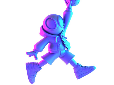 3D Printing Spiderman Air 1 Chibi toy Modelo 3D