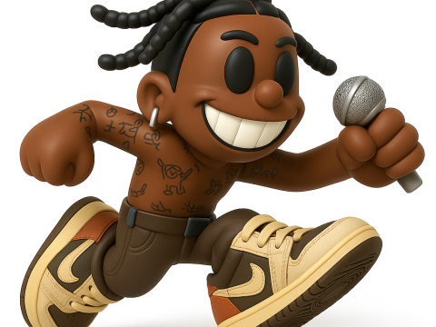 3D Printing Travis Scott Air 1 Low Cartoon toy 3D मॉडल