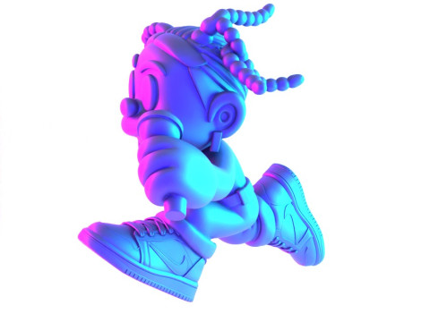 3D Printing Travis Scott Air 1 Low Cartoon toy 3D Model