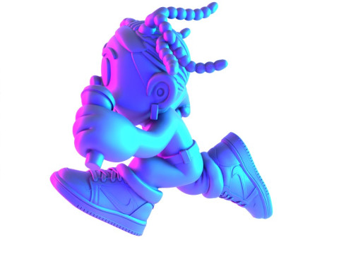 3D Printing Travis Scott Air 1 Low Cartoon toy 3D Model