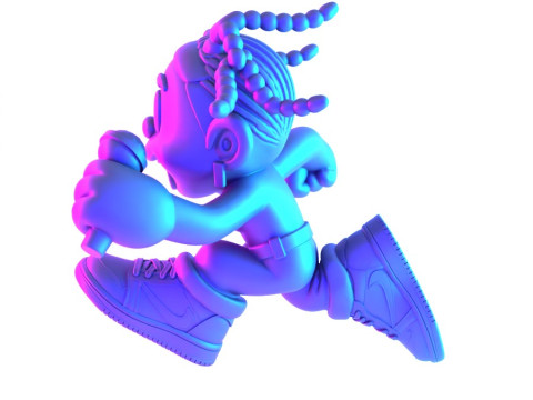 3D Printing Travis Scott Air 1 Low Cartoon toy 3D Model