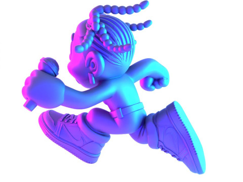 3D Printing Travis Scott Air 1 Low Cartoon toy 3D Model