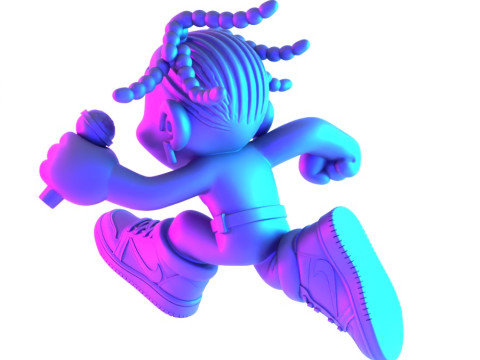 3D Printing Travis Scott Air 1 Low Cartoon toy 3D Model