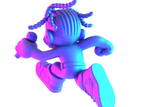 3D Printing Travis Scott Air 1 Low Cartoon toy 3D Model