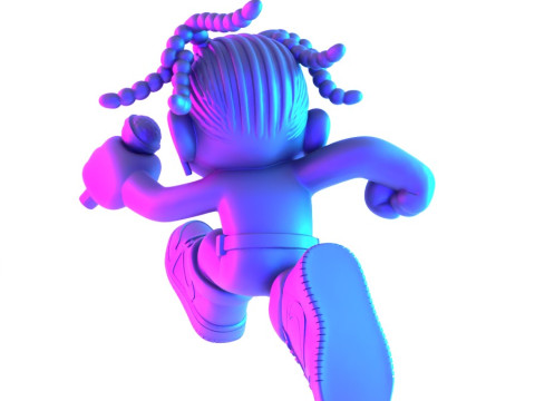 3D Printing Travis Scott Air 1 Low Cartoon toy 3D Model