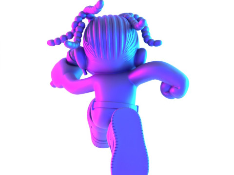 3D Printing Travis Scott Air 1 Low Cartoon toy 3D Model