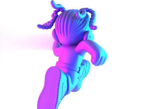 3D Printing Travis Scott Air 1 Low Cartoon toy 3D Model