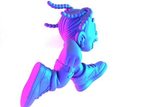3D Printing Travis Scott Air 1 Low Cartoon toy 3D Model