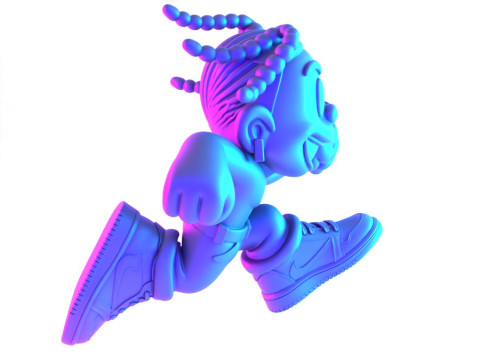 3D Printing Travis Scott Air 1 Low Cartoon toy 3D Model