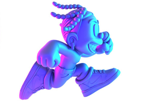 3D Printing Travis Scott Air 1 Low Cartoon toy 3D Model