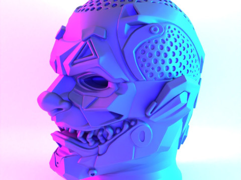 3D Printing Joker Cyberpunk Bust toy 3Dモデル