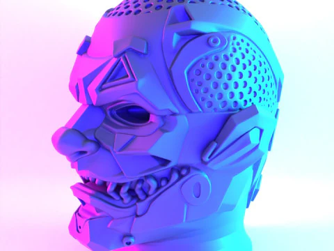 3D Printing Joker Cyberpunk Bust toy 3D Model