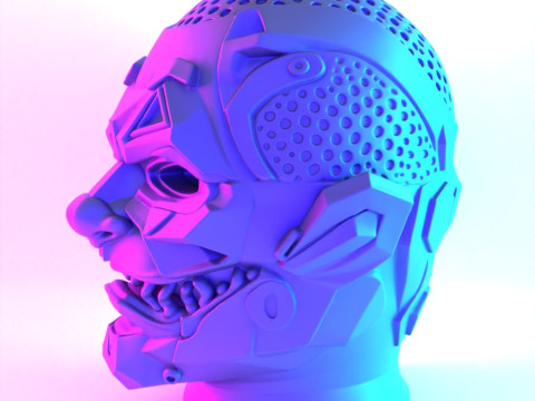 3D Printing Joker Cyberpunk Bust toy 3Dモデル