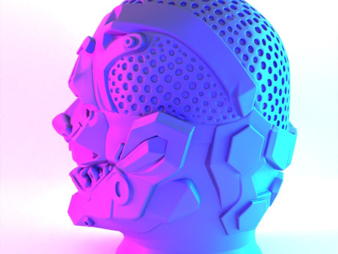 3D Printing Joker Cyberpunk Bust toy 3Dモデル