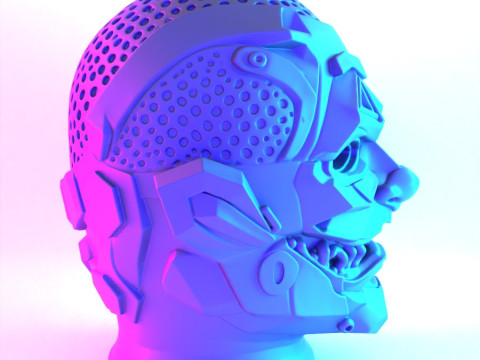 3D Printing Joker Cyberpunk Bust toy 3Dモデル