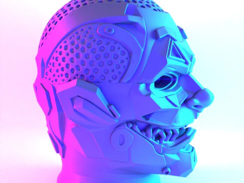 3D Printing Joker Cyberpunk Bust toy 3D Model