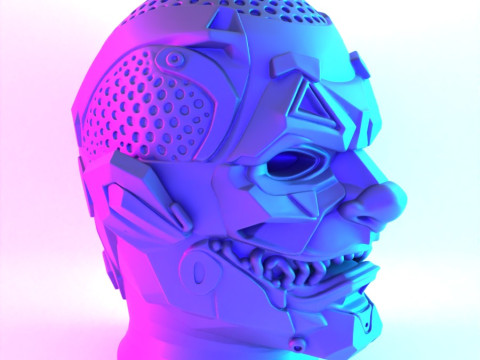 3D Printing Joker Cyberpunk Bust toy 3Dモデル