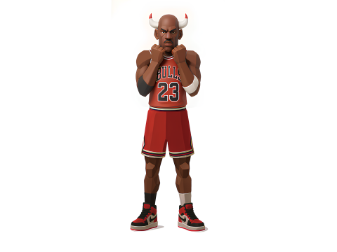 3D Printing Bulls Michael Air 1 toy 3D Model