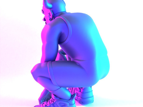 3D Printing Bulls Dennis Rodman Uptempo toy 3D मॉडल