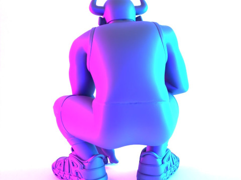 3D Printing Bulls Dennis Rodman Uptempo toy 3D मॉडल