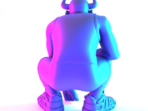 3D Printing Bulls Dennis Rodman Uptempo toy 3D मॉडल
