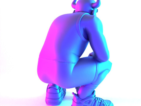 3D Printing Bulls Dennis Rodman Uptempo toy 3D मॉडल