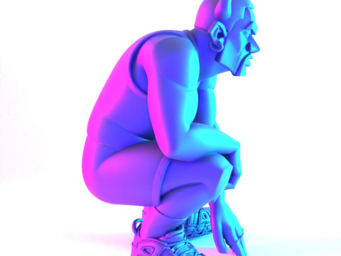 3D Printing Bulls Dennis Rodman Uptempo toy 3D मॉडल