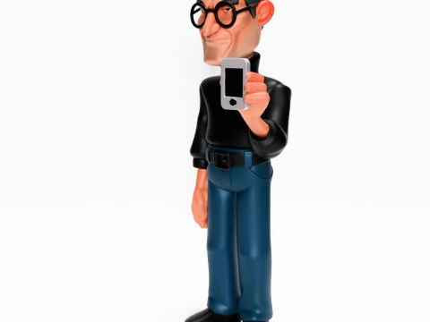 3D Printing Minimalist Steve Jobs toy 3D Model