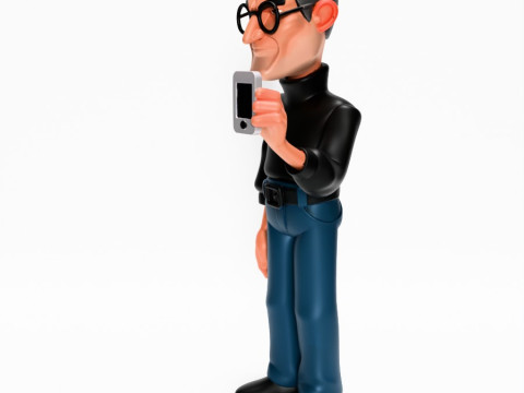 3D Printing Minimalist Steve Jobs toy Modello 3D