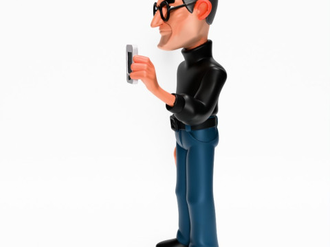 3D Printing Minimalist Steve Jobs toy Modello 3D