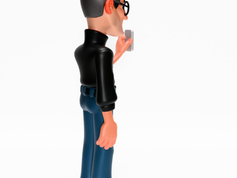 3D Printing Minimalist Steve Jobs toy Modello 3D