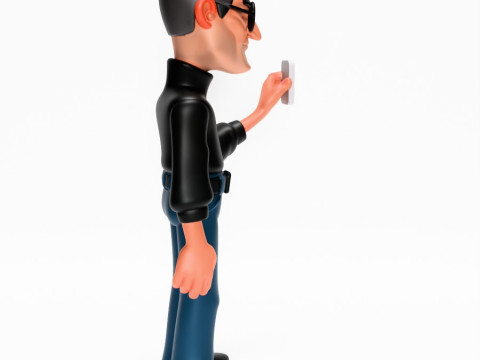 3D Printing Minimalist Steve Jobs toy Modello 3D