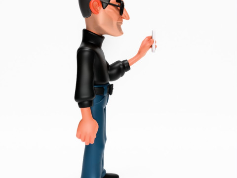 3D Printing Minimalist Steve Jobs toy Modello 3D