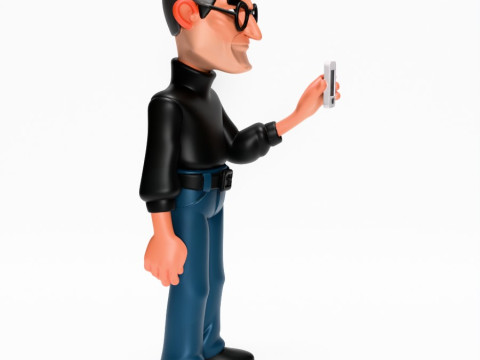 3D Printing Minimalist Steve Jobs toy Modello 3D