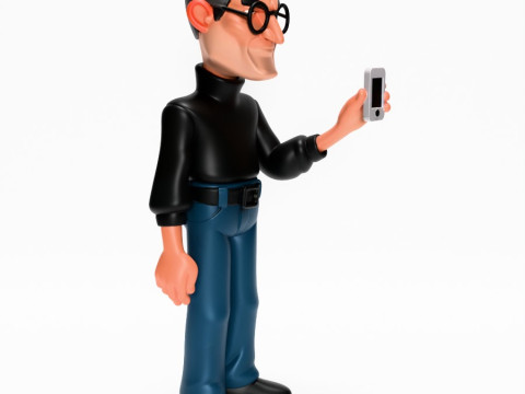 3D Printing Minimalist Steve Jobs toy Modello 3D