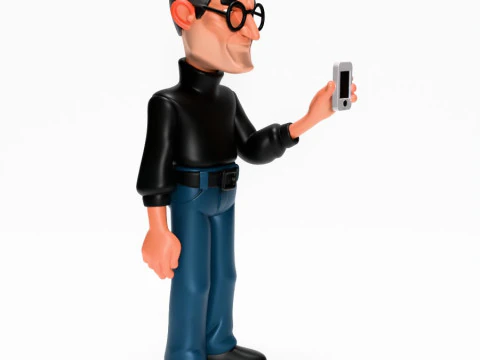 3D Printing Minimalist Steve Jobs toy 3D Model