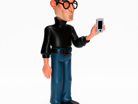 3D Printing Minimalist Steve Jobs toy Modello 3D