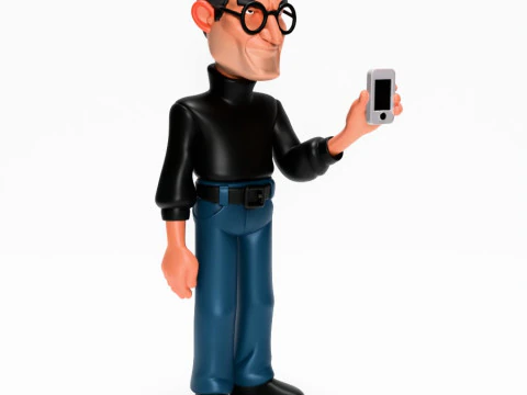 3D Printing Minimalist Steve Jobs toy 3D Model