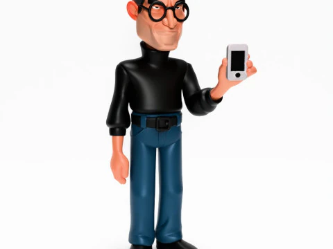 3D Printing Minimalist Steve Jobs toy 3D Model