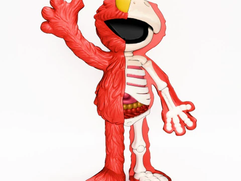 3D Printing Dissected Elmo toy 3D Model