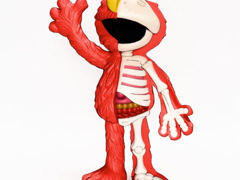3D Printing Dissected Elmo toy Model 3D