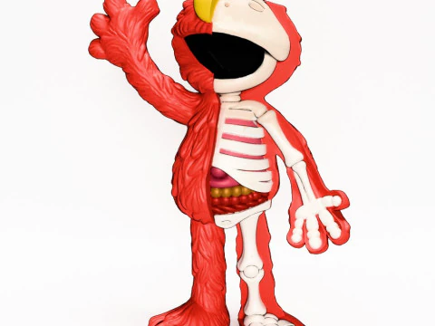 3D Printing Dissected Elmo toy 3D Model